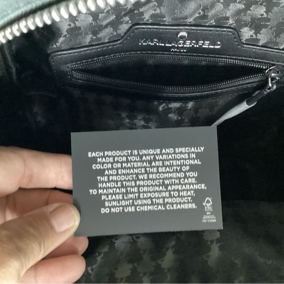 Karl Lagerfeld NWT Adele Patch backpack with a removable Karl keychain
